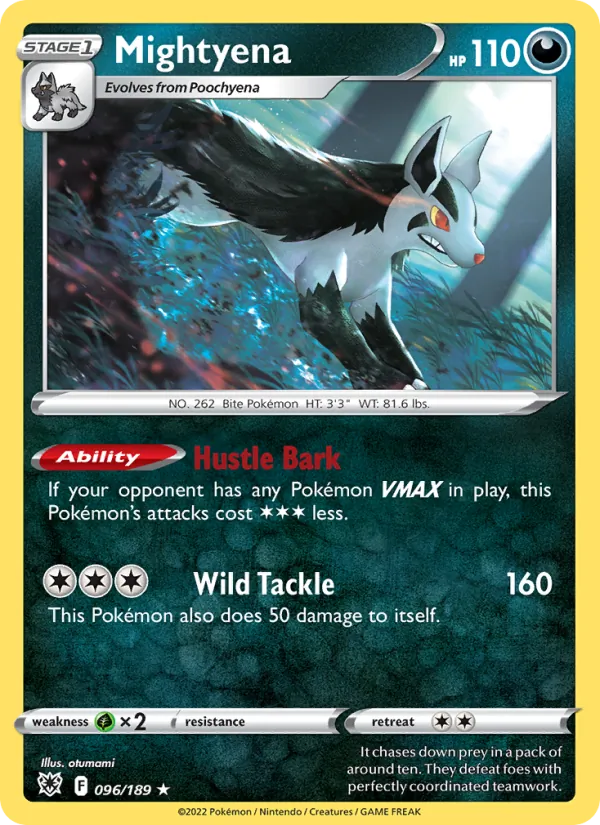 Mightyena 096/189  - Reverse Holofoil SWSH10 Astral Radiance - Rare