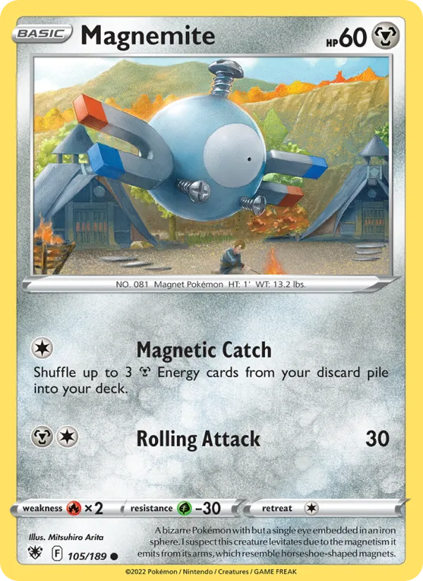 Magnemite 105/189  - Reverse Holofoil SWSH10 Astral Radiance - Common