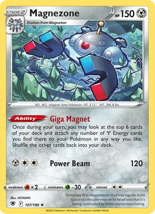 Magnezone 107/189  - Holofoil SWSH10 Astral Radiance - Holo Rare