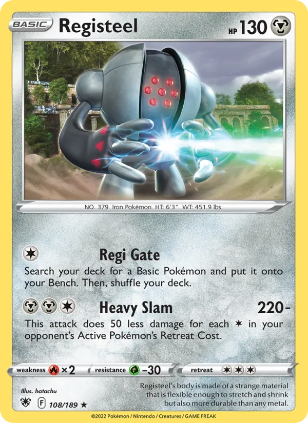 Registeel 108/189  - Reverse Holofoil SWSH10 Astral Radiance - Rare