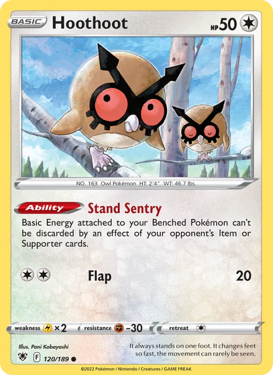Hoothoot 120/189  - Reverse Holofoil SWSH10 Astral Radiance - Common