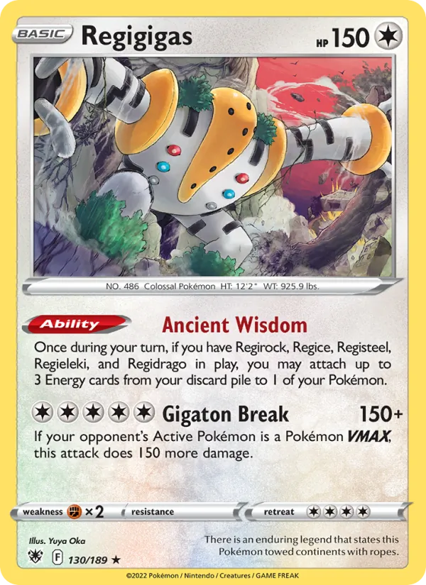 Regigigas 130/189  - Holofoil SWSH10 Astral Radiance - Holo Rare
