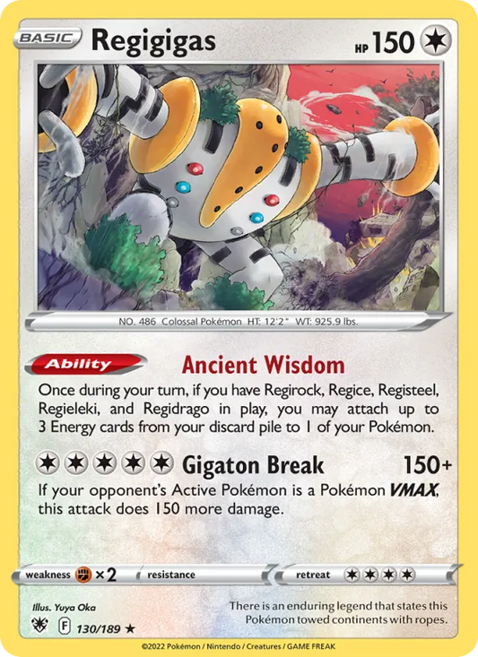 Regigigas 130/189  - Holofoil SWSH10 Astral Radiance - Holo Rare