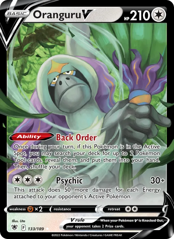 Oranguru V 133/189  - Holofoil SWSH10 Astral Radiance - Holo Rare V