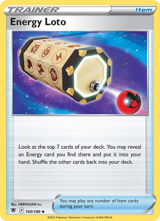 Energy Loto 140/189  - Reverse Holofoil SWSH10 Astral Radiance - Uncommon