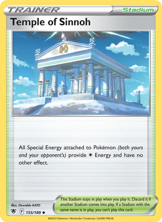 Temple of Sinnoh 155/189  - Reverse Holofoil SWSH10 Astral Radiance - Uncommon