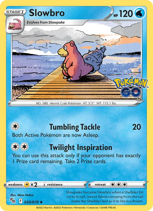 Slowbro 020/078  - Reverse Holofoil Pokemon GO - Uncommon