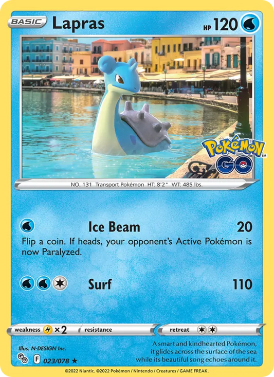 Lapras 023/078  - Holofoil Pokemon GO - Holo Rare