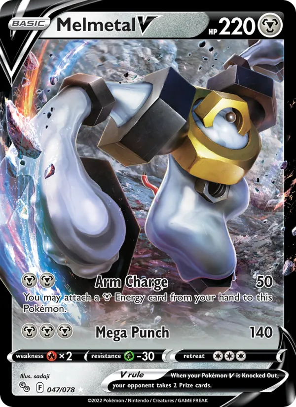 Melmetal V 047/078  - Holofoil Pokemon GO - Holo Rare V