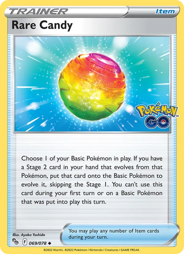 Rare Candy 069/078  - Reverse Holofoil Pokemon GO - Uncommon