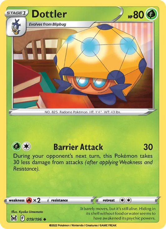 Dottler 019/196  - Reverse Holofoil SWSH11 Lost Origin - Uncommon