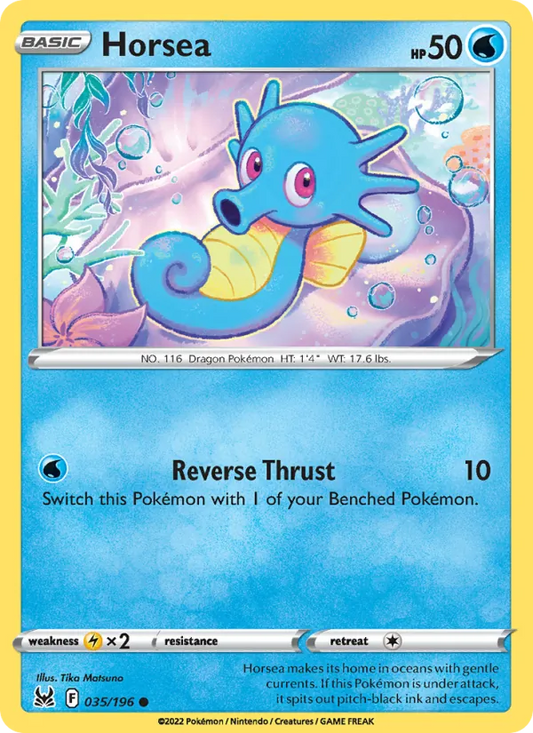 Horsea 035/196  - Reverse Holofoil SWSH11 Lost Origin - Common