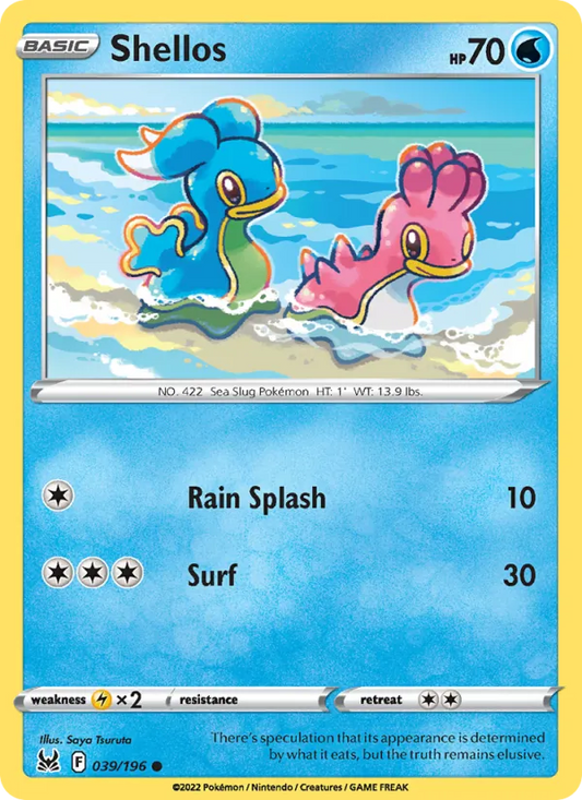Shellos 039/196  - Reverse Holofoil SWSH11 Lost Origin - Common