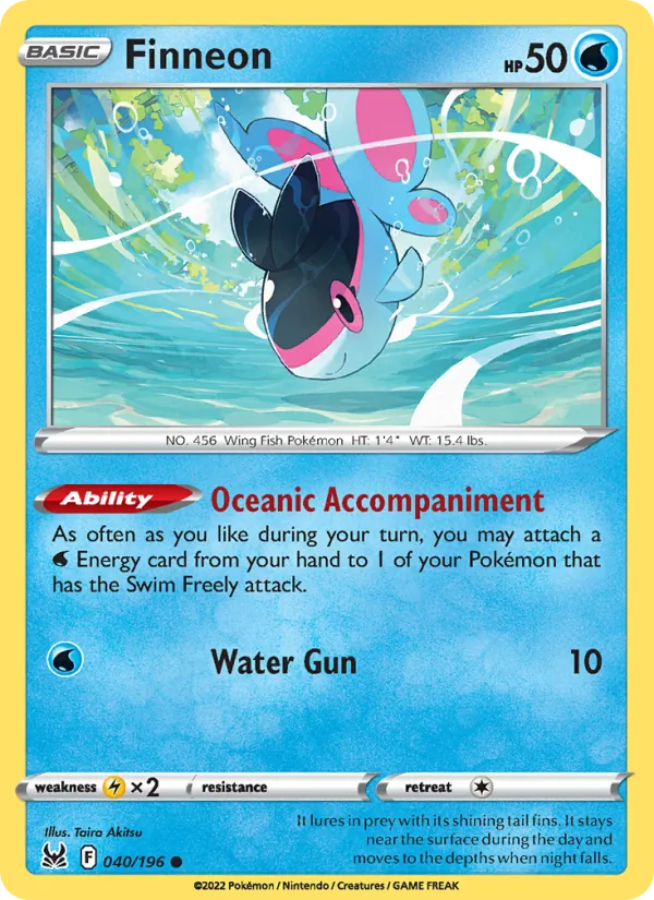 Finneon 040/196  - Reverse Holofoil SWSH11 Lost Origin - Common