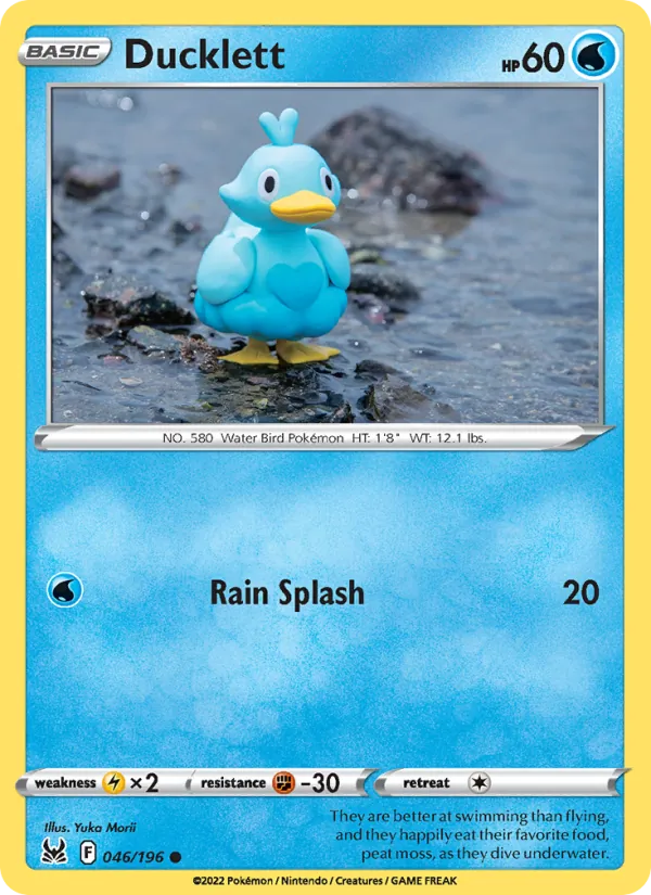 Ducklett 046/196  - Reverse Holofoil SWSH11 Lost Origin - Common