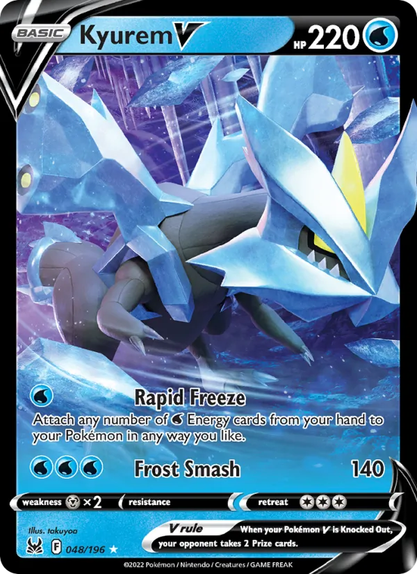 Kyurem V 048/196  - Holofoil SWSH11 Lost Origin - Holo Rare V