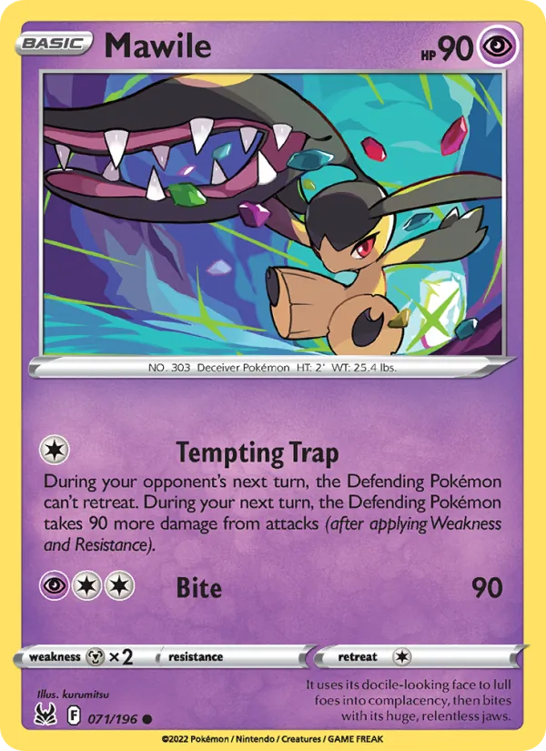 Mawile 071/196  - Reverse Holofoil SWSH11 Lost Origin - Common
