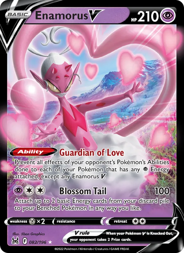 Enamorus V 082/196  - Holofoil SWSH11 Lost Origin - Holo Rare V