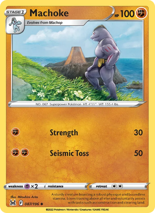 Machoke 087/196  - Reverse Holofoil SWSH11 Lost Origin - Uncommon