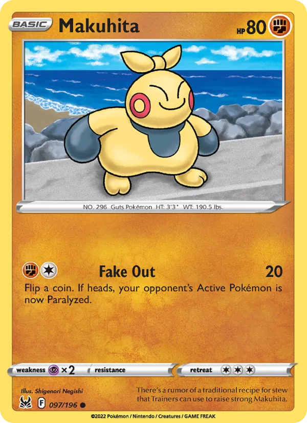 Makuhita 097/196  - Reverse Holofoil SWSH11 Lost Origin - Common