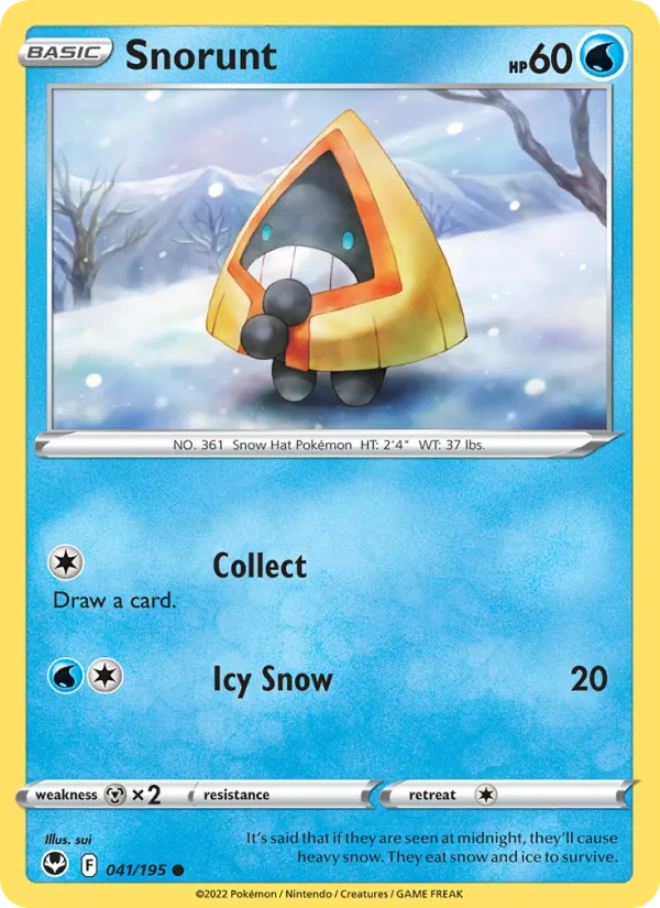Snorunt 041/195  - Reverse Holofoil SWSH12 Silver Tempest - Common