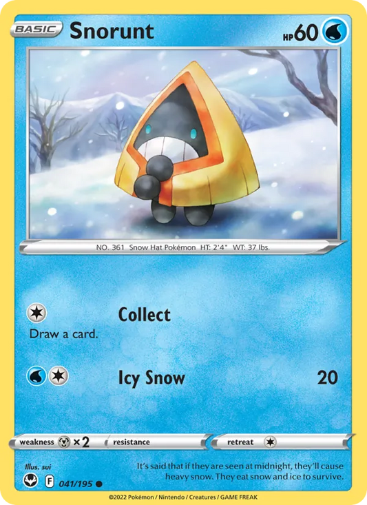 Snorunt 041/195  - Reverse Holofoil SWSH12 Silver Tempest - Common
