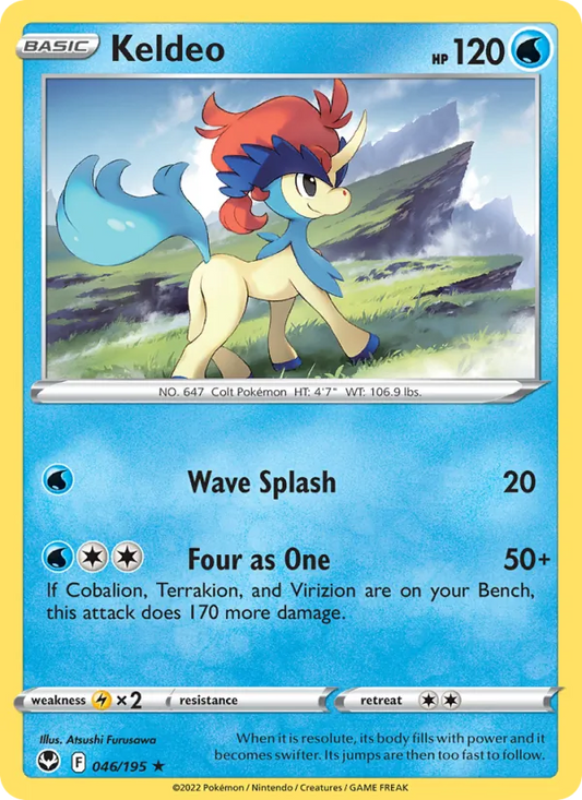 Keldeo 046/195  - Reverse Holofoil SWSH12 Silver Tempest - Rare