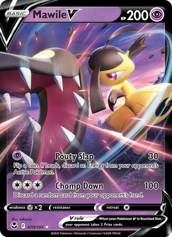 Mawile V 070/195  - Holofoil SWSH12 Silver Tempest - Holo Rare V