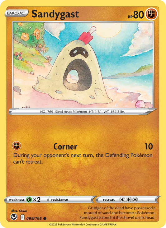 Sandygast 099/195  - Reverse Holofoil SWSH12 Silver Tempest - Common