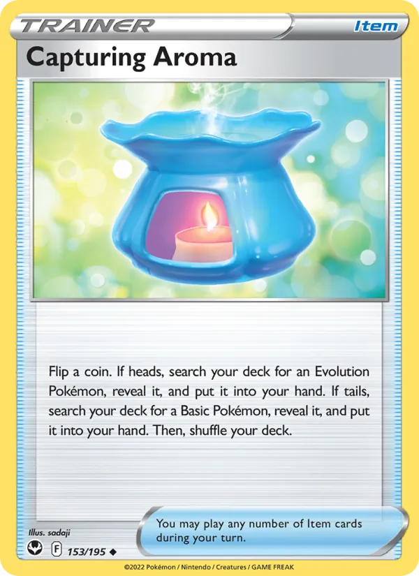 Capturing Aroma 153/195  - Reverse Holofoil SWSH12 Silver Tempest - Uncommon