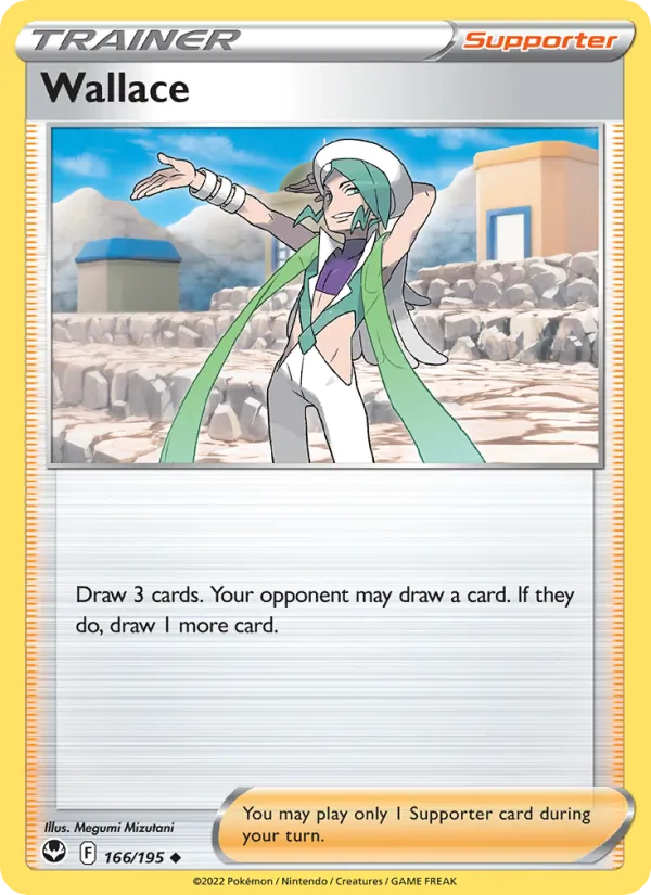 Wallace 166/195  - Reverse Holofoil SWSH12 Silver Tempest - Uncommon