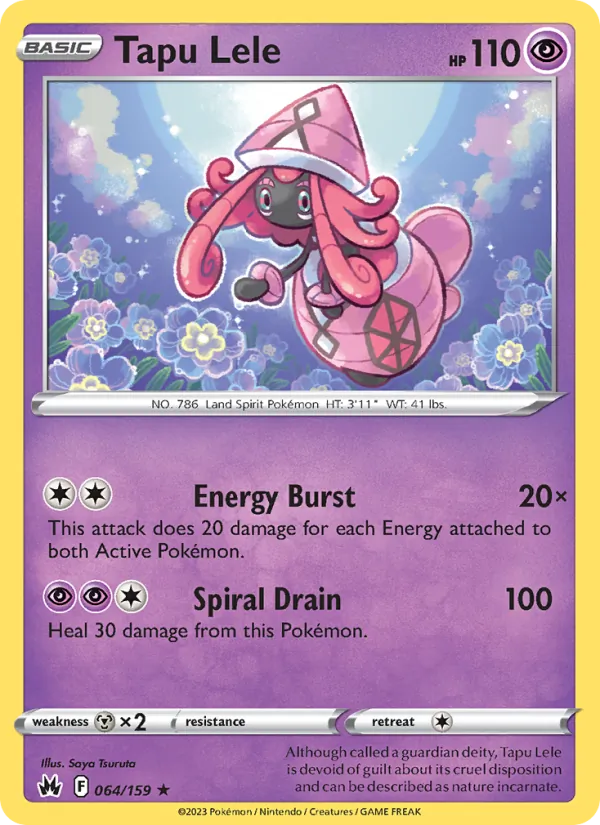 Tapu Lele 064/159  - Holofoil Crown Zenith - Holo Rare