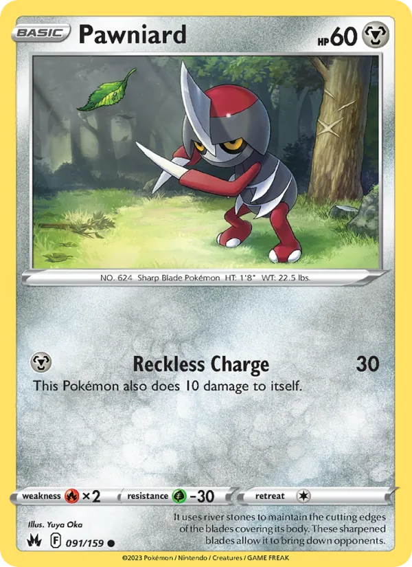 Pawniard 091/159  - Reverse Holofoil Crown Zenith - Common