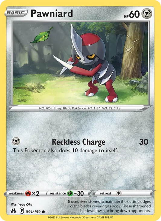 Pawniard 091/159  - Reverse Holofoil Crown Zenith - Common