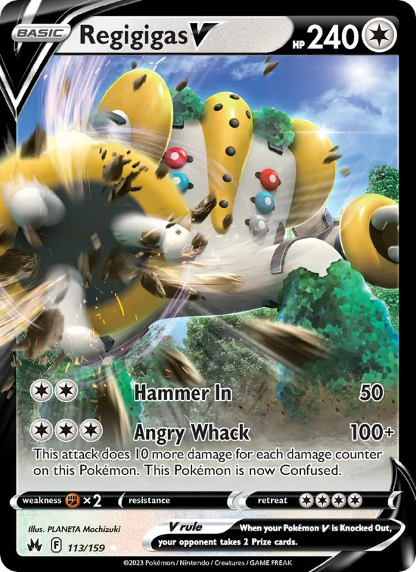 Regigigas V 113/159  - Holofoil Crown Zenith - Holo Rare V