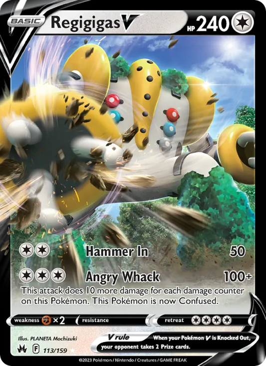 Regigigas V 113/159  - Holofoil Crown Zenith - Holo Rare V