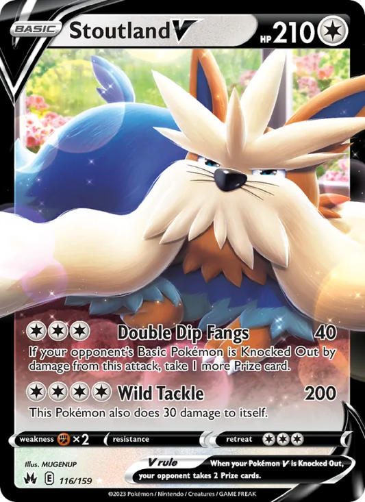 Stoutland V 116/159  - Holofoil Crown Zenith - Holo Rare V