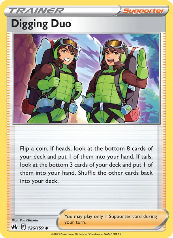 Digging Duo 126/159  - Reverse Holofoil Crown Zenith - Uncommon