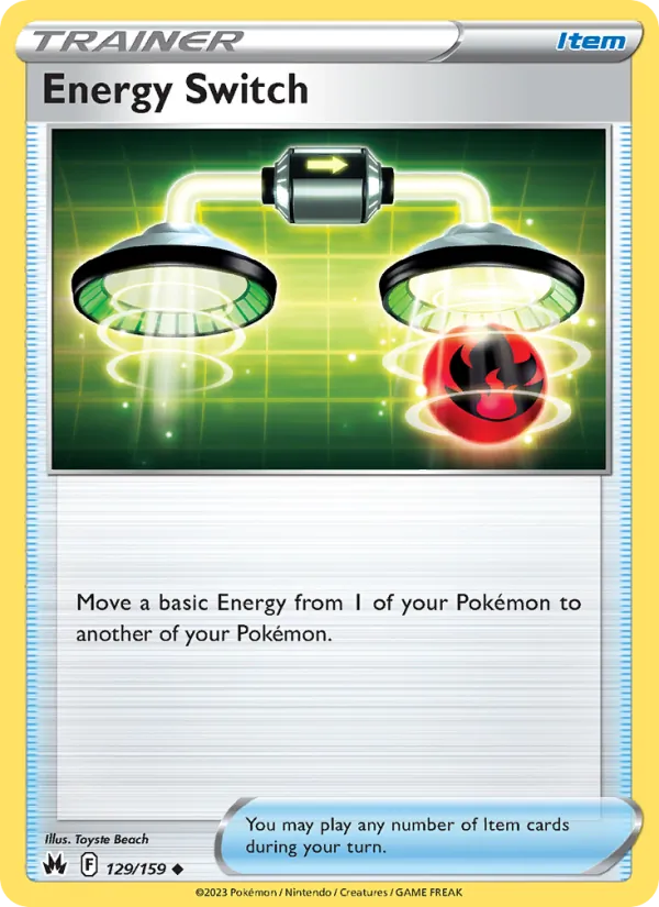 Energy Switch 129/159  - Reverse Holofoil Crown Zenith - Uncommon