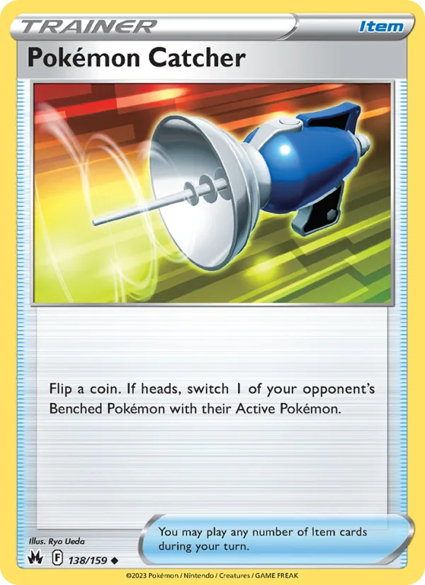 Pokémon Catcher 138/159  - Reverse Holofoil Crown Zenith - Uncommon