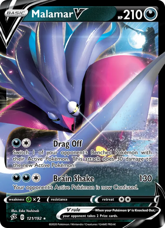 Malamar V 121/192  - Holofoil SWSH02 Rebel Clash - Holo Rare V