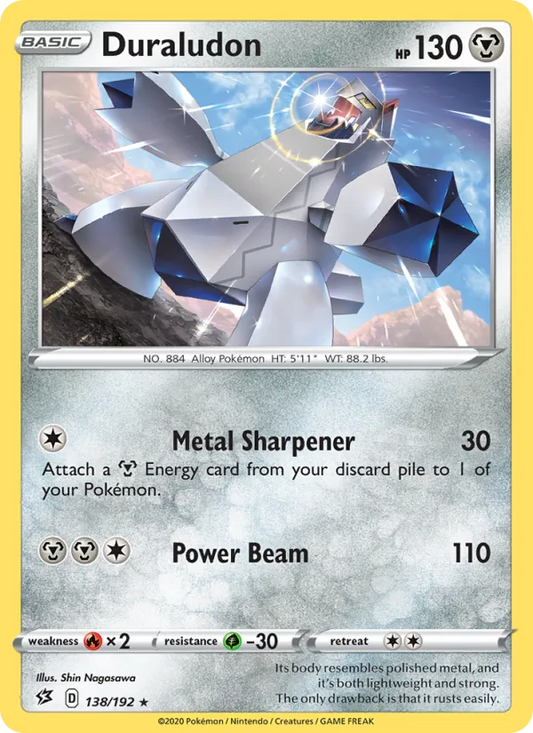 Duraludon 138/192  - Reverse Holofoil SWSH02 Rebel Clash - Holo Rare