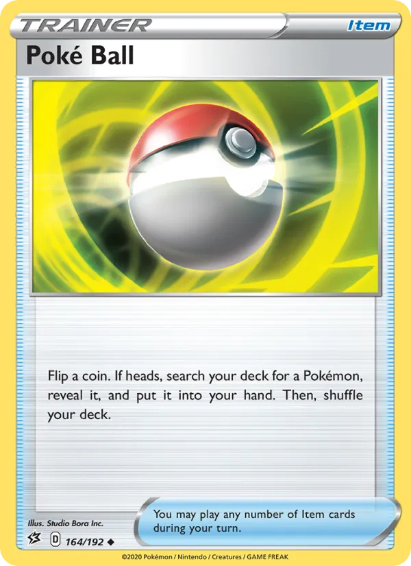 Poké Ball 164/192  - Reverse Holofoil SWSH02 Rebel Clash - Uncommon