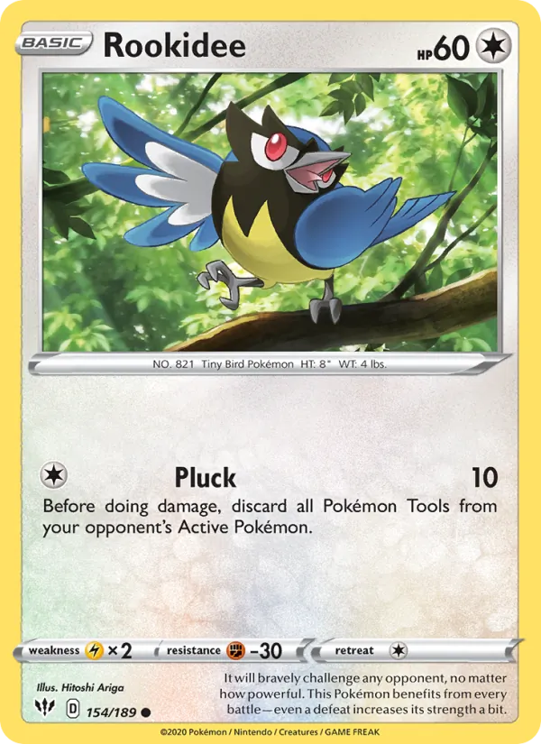 Rookidee 154/189  - Reverse Holofoil SWSH03 Darkness Ablaze - Common