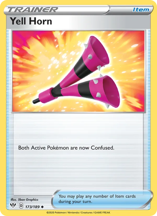 Yell Horn 173/189  - Reverse Holofoil SWSH03 Darkness Ablaze - Uncommon