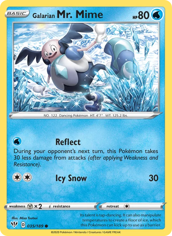 Galarian Mr. Mime 35/189  - Reverse Holofoil SWSH03 Darkness Ablaze - Common