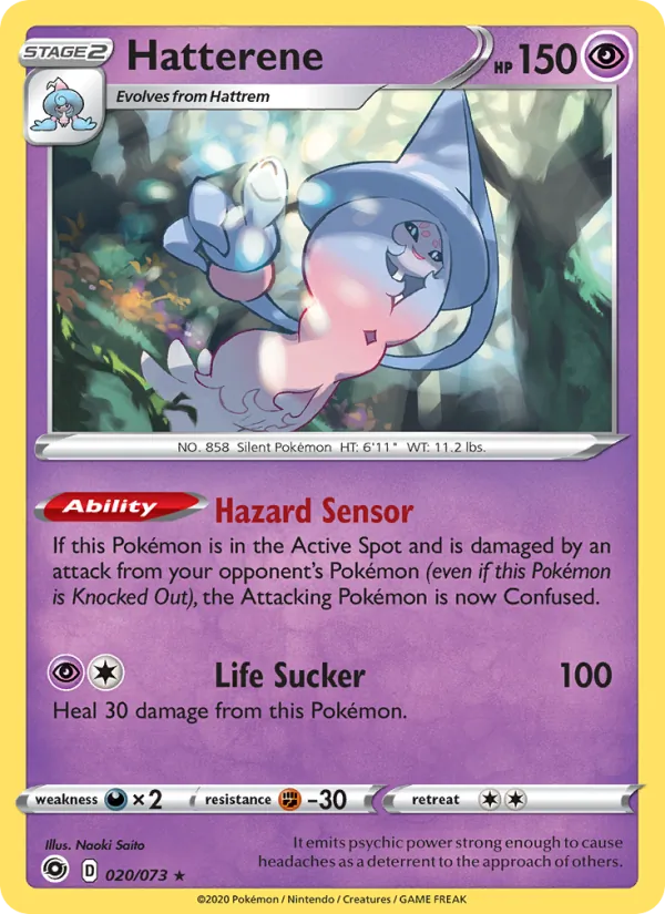 Hatterene 20/73  - Holofoil Champion's Path - Holo Rare