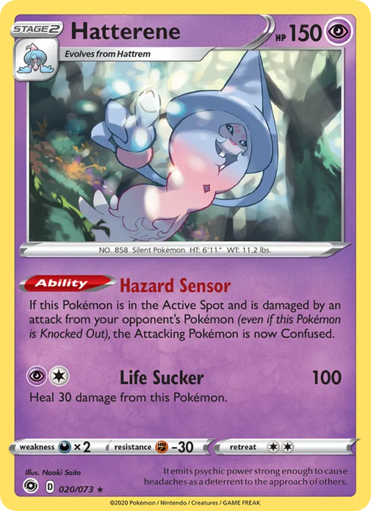 Hatterene 20/73  - Holofoil Champion's Path - Holo Rare