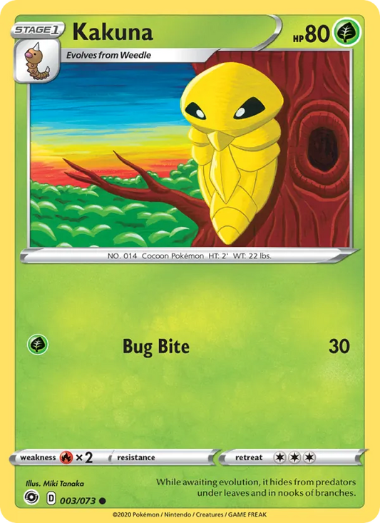 Kakuna 3/73  - Reverse Holofoil Champion's Path - Common
