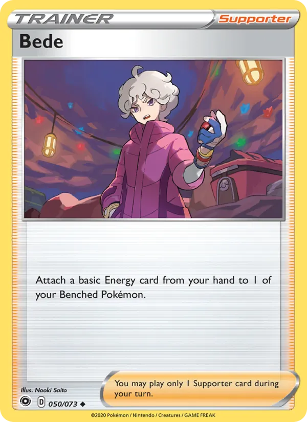Bede 50/73  - Reverse Holofoil Champion's Path - Uncommon